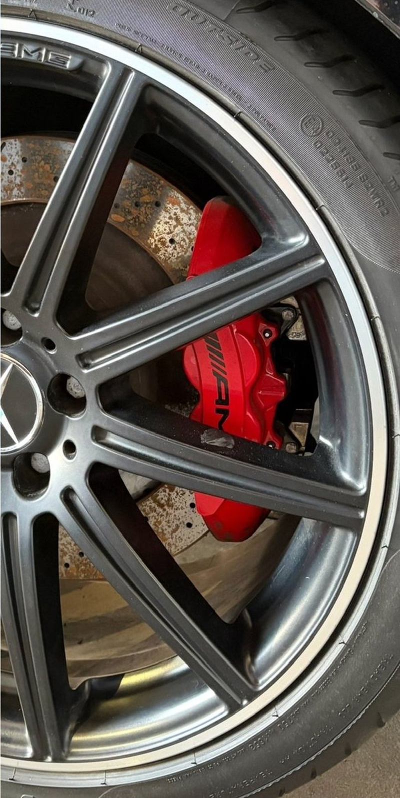 Mercedes AMG wheel after repair