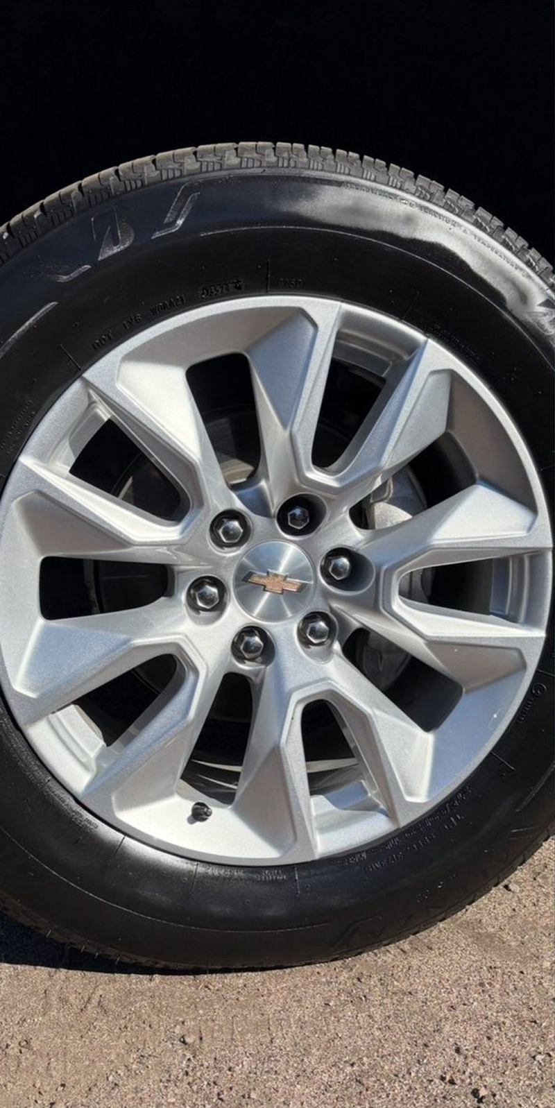 Chevrolet wheel before repair