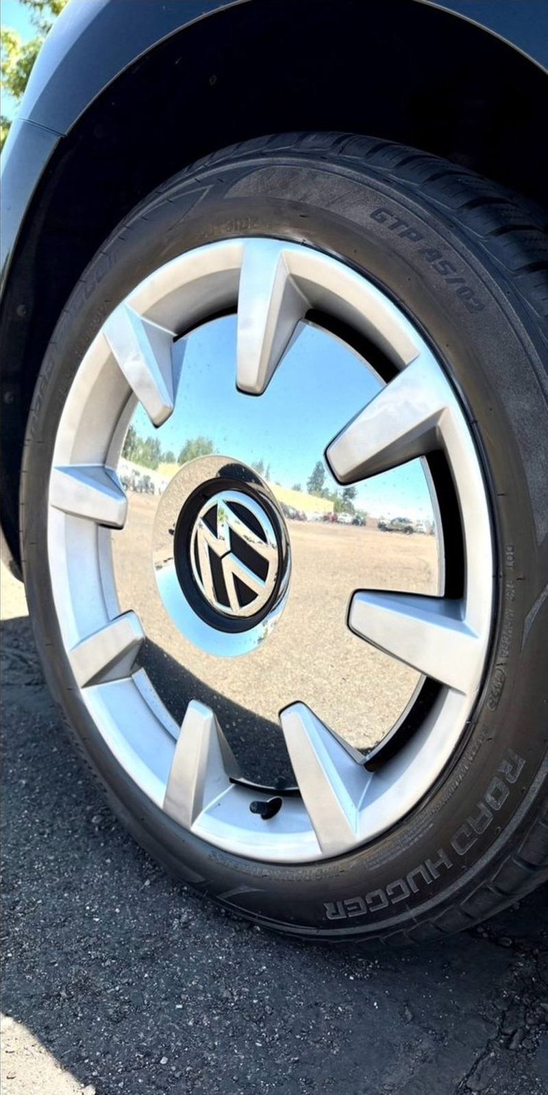 Volkswagen wheel after repair