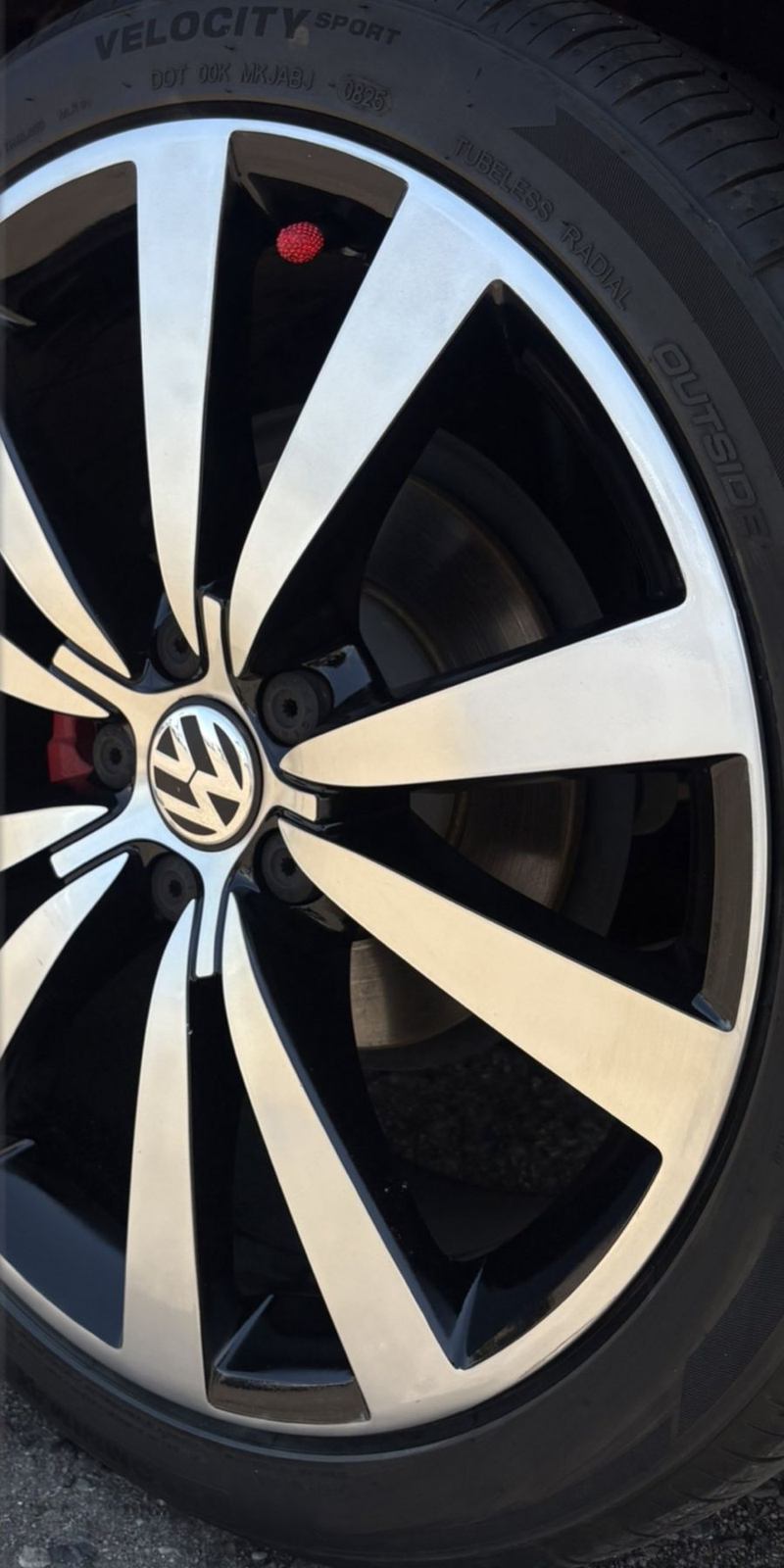 Volkswagen wheel after repair
